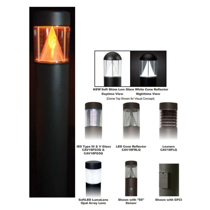 Pemco Lighting AmberLED Cavalier 18 Outdoor Bollard Light