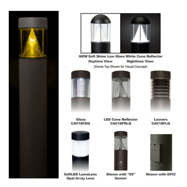Pemco Lighting CAV18 1800K CCT LED Outdoor Bollard Light