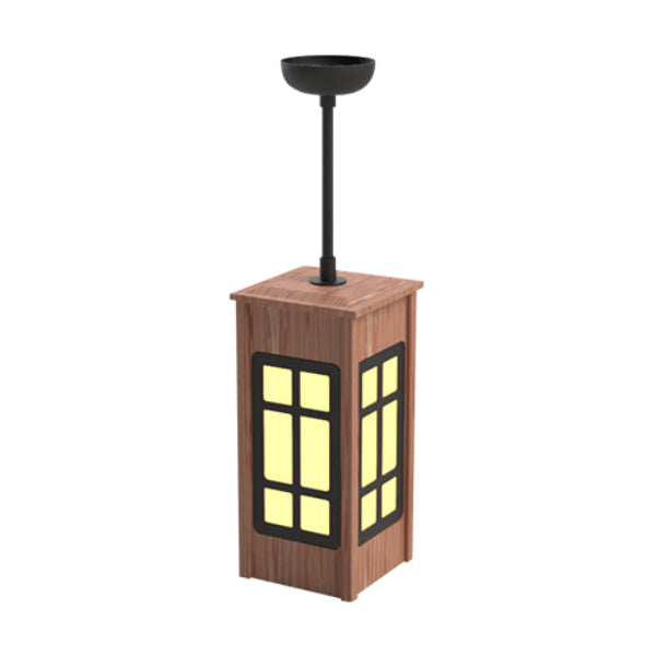 Pemco Lighting PMPWC8 Western Red Cedar Square Wood Wall Pendant 3 Additional Image 3