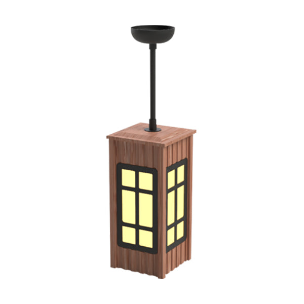 Pemco Lighting PMPWC8 Western Red Cedar Square Wood Wall Pendant 
