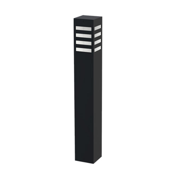 PMBSSL Square Bollard Light W/ Slotted Windows 
