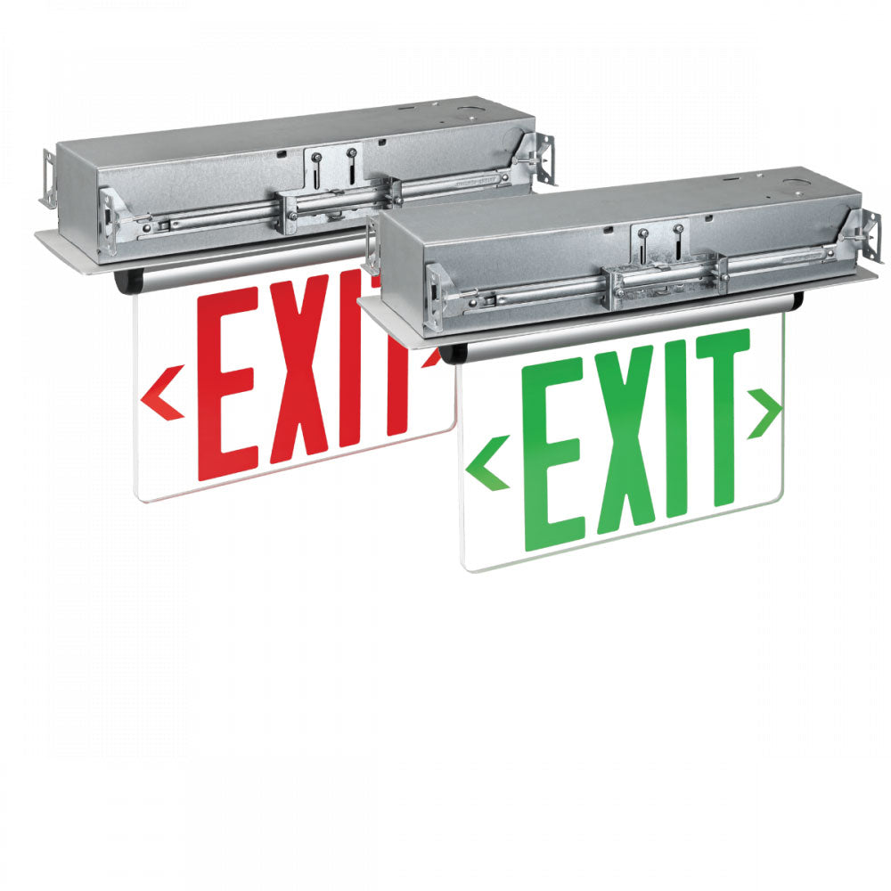 SLG Lighting LED Exit Sign - Edge Lit Recessed Mount 2