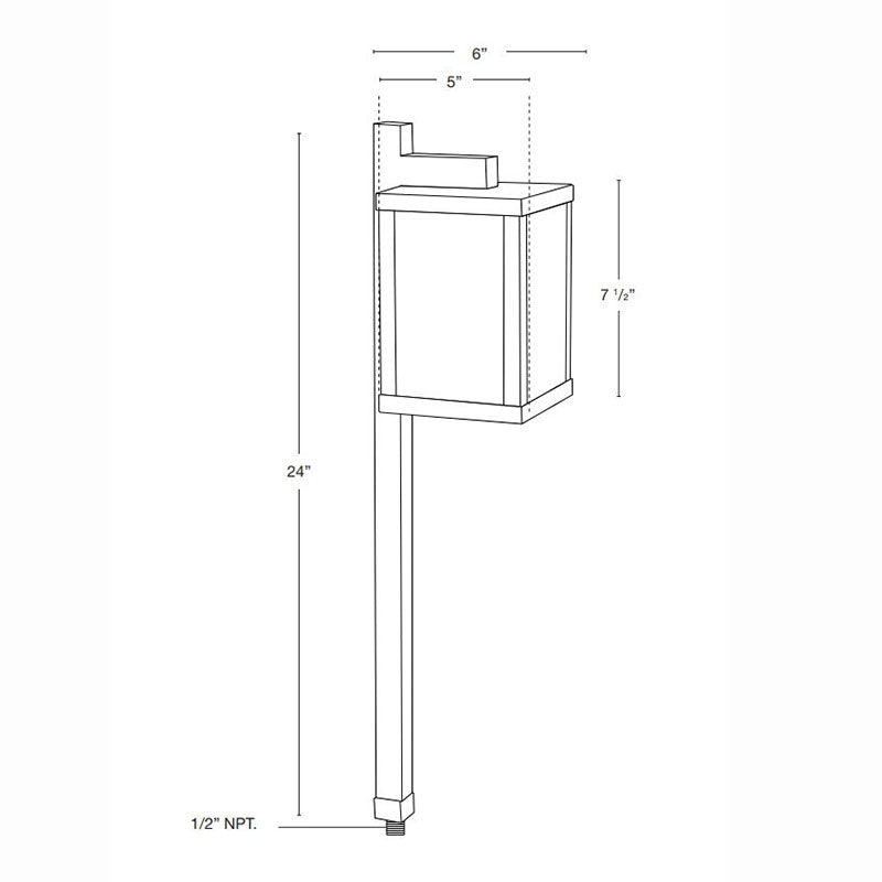 SPJ Lighting SPJ-CGL6 Medium Base Contemporary Pathlight 