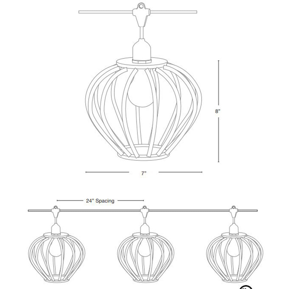 SPJ Lighting SPJ-BC8 LED Hanging Light 8-15V