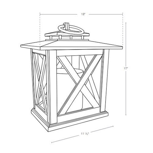 SPJ Lighting SPJ-PM13 Medium Base Column Mount Lantern