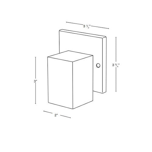 SPJ Lighting SPJ-SQ2-DL Solid Brass or Copper Wall Mount