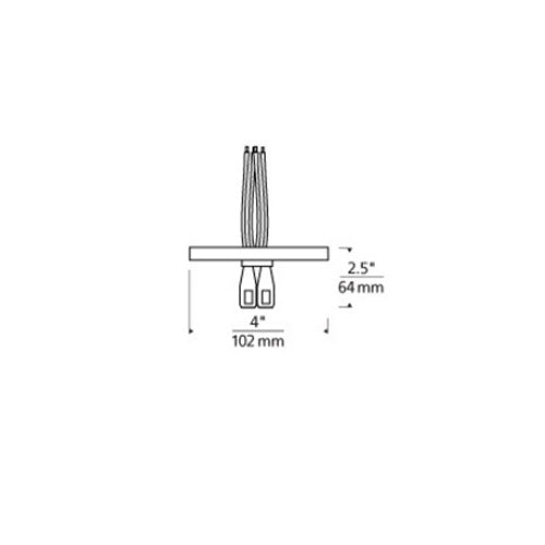 Tech Lighting 700MOP4C402 Monorail 4" Round Power Feed Canopy Dual-Feed