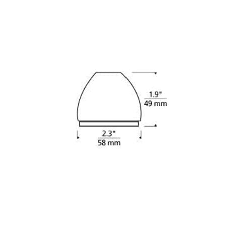 Tech Lighting 700MR16G Round Glass Shield By Visual Comfort