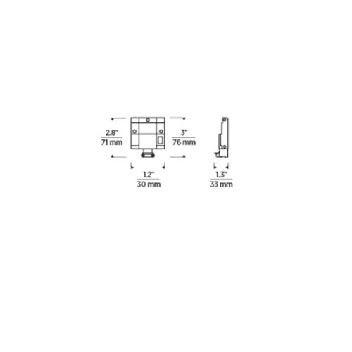 Tech Lighting 700UCSB Unilume LED Slimline Splice Box By Visual Comfort
