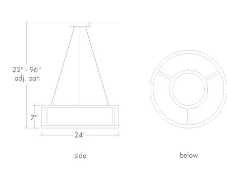 Tambour 17379-24 Indoor/Outdoor Pendant By Ultralights Lighting Additional Image 1