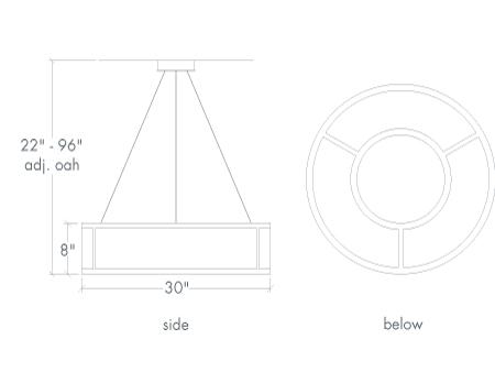 Tambour 17379-30 Indoor/Outdoor Pendant By Ultralights Lighting Additional Image 1