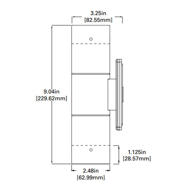 Lumiere Lanterra 9002 - W2 (Up and Down) LED Wall Cylinder Light