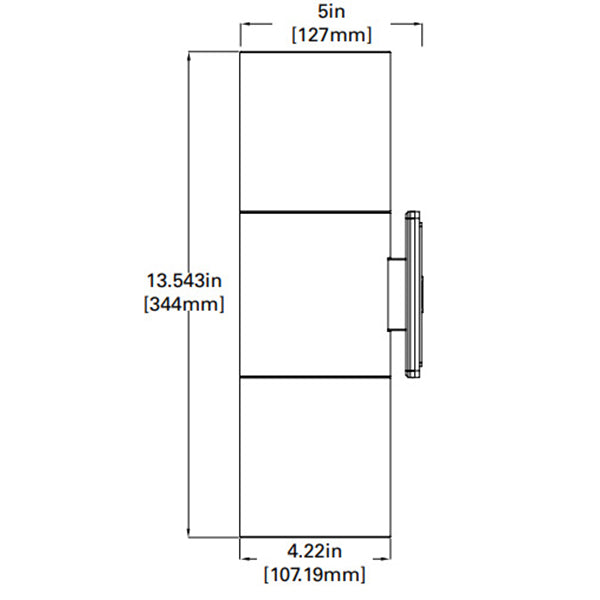 Lumiere Lanterra 9004 - W2 (Up and Down) LED Wall Mounted Cylinder Light