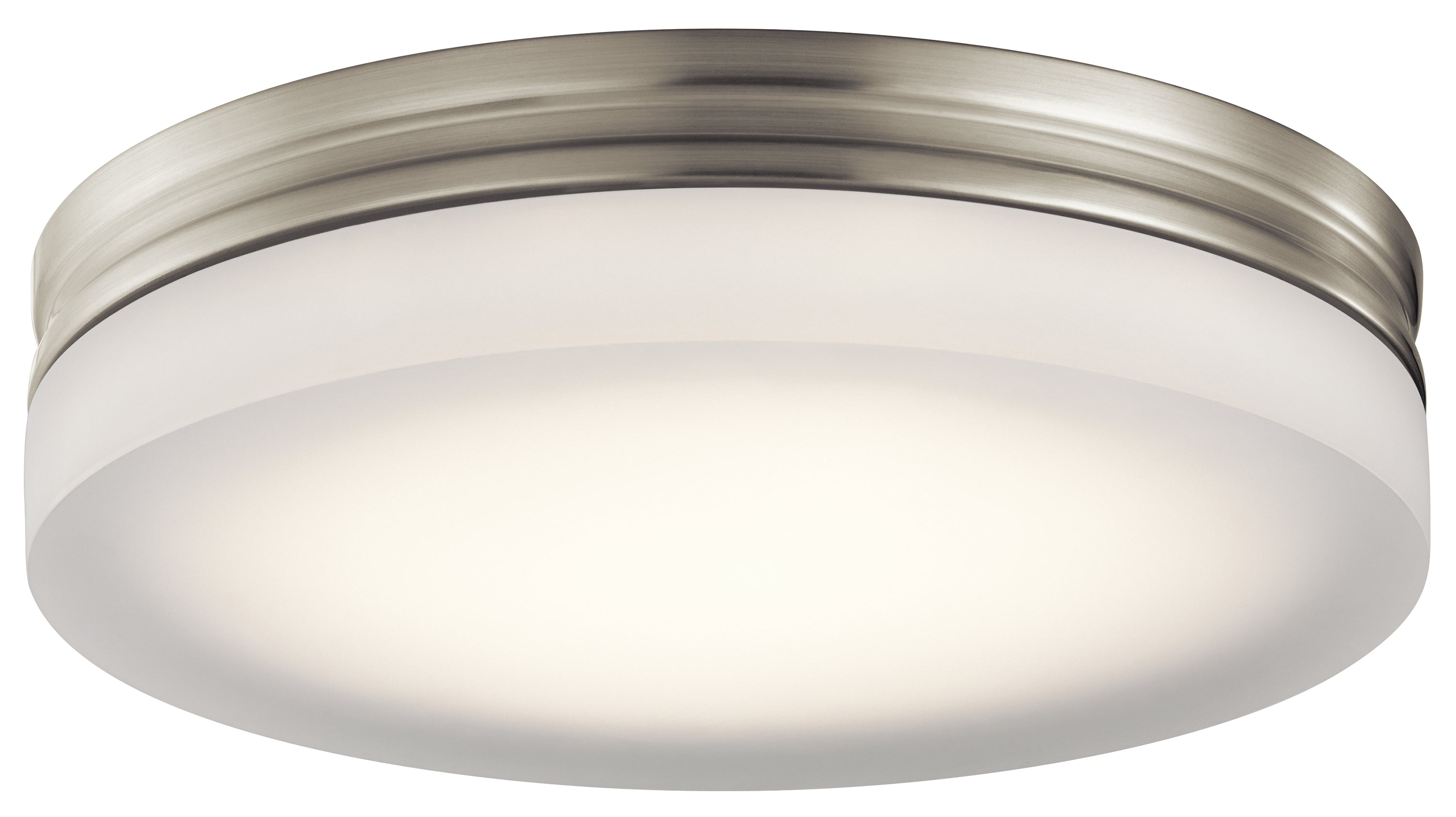 Elan 83803 Rylee 11" 30W LED Ceiling Flush-mount Brushed Nickel Finish With Press Glass With White Inside" - Seginus Lighting