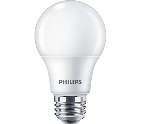 Philips A-Shape LED Lamp 8.5A19/LED/827/ (Case of 8 Lamps)
