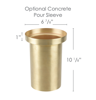 SPJ Lighting SPJ-CPS100 Concrete Pour Sleeve For Big Bopper LED Well Light