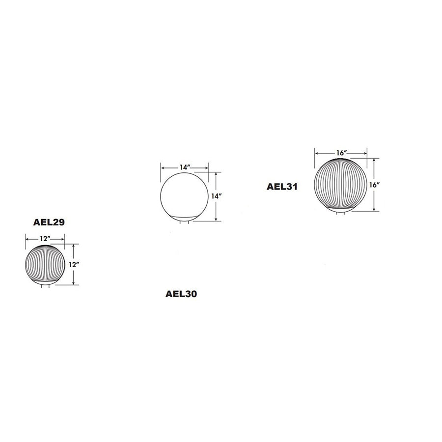 Advantage Environmental Lighting AE29, AE30, or AE31 Globe Post Tops