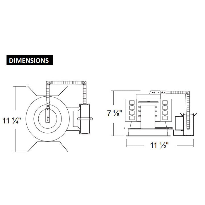 Advantage Environmental Lighting AELBL6 6" LED Architectural Can & Frame In Kit