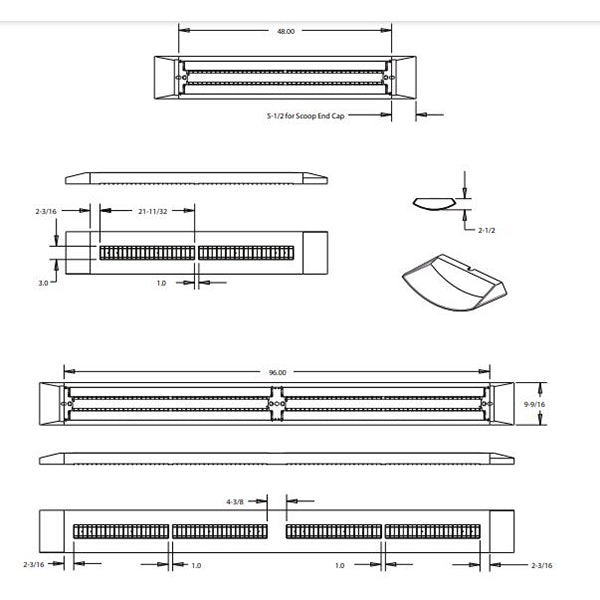 Advantage Environmental Lighting ALPP High Performance Louvered And Perforated Fluorescent Pendant Mount Luminaire