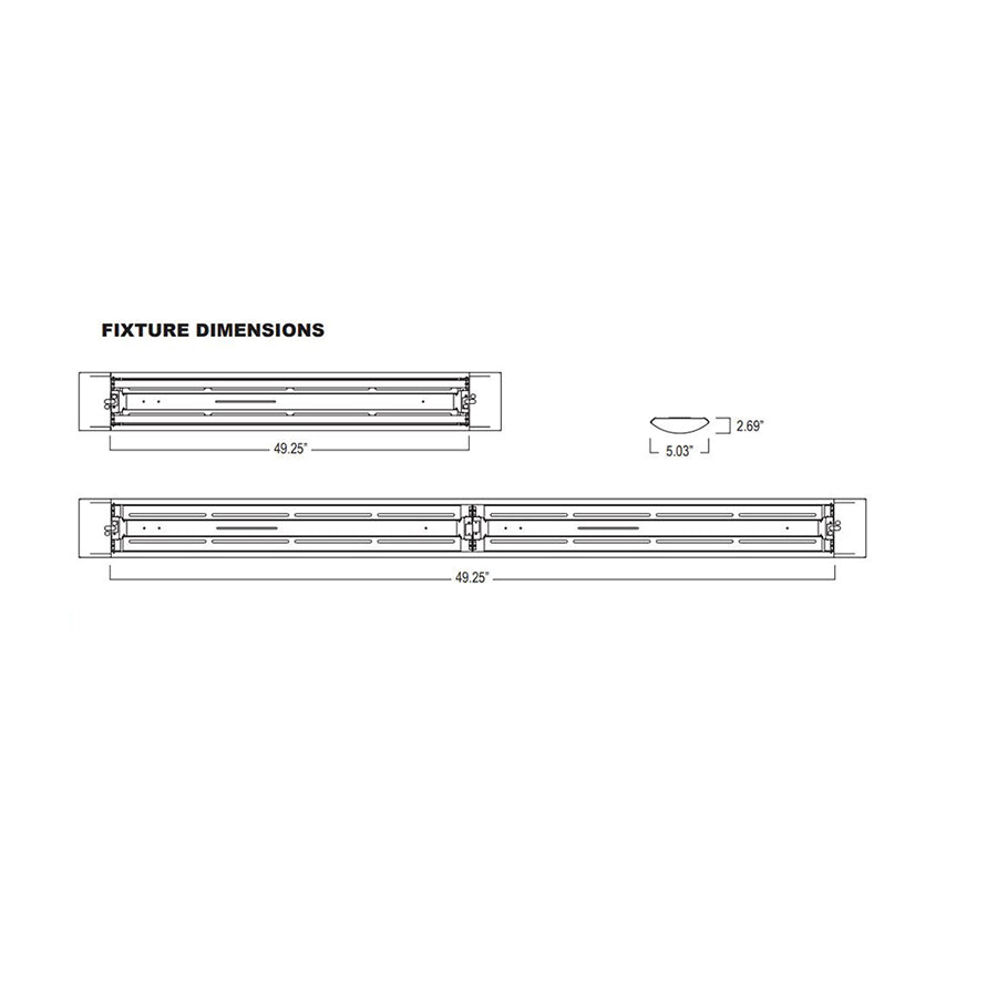 Advantage Environmental Lighting ASP High Performance Slotted Pendant Mount Fluorescent Luminaire