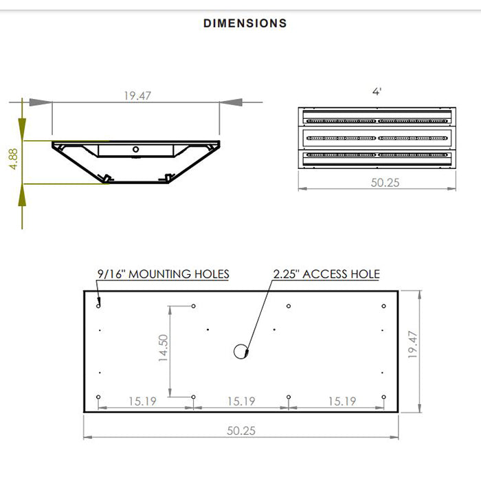 Advantage Environmental Lighting BAE Surface Mount LED Prison Grade