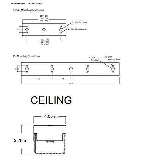 Advantage Environmental Lighting BAI Ceiling LED Prison Grade