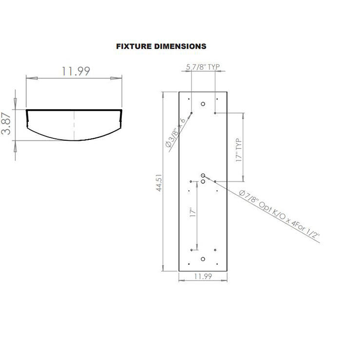 Advantage Environmental Lighting BAO Surface Mount LED Luminaire