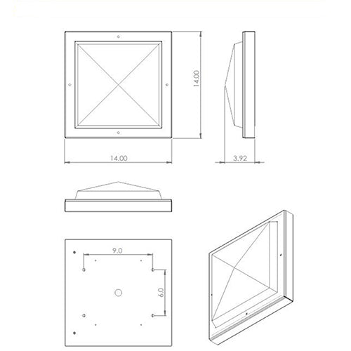 Advantage Environmental Lighting BAU LED Prison Grade Surface Ceiling Mount