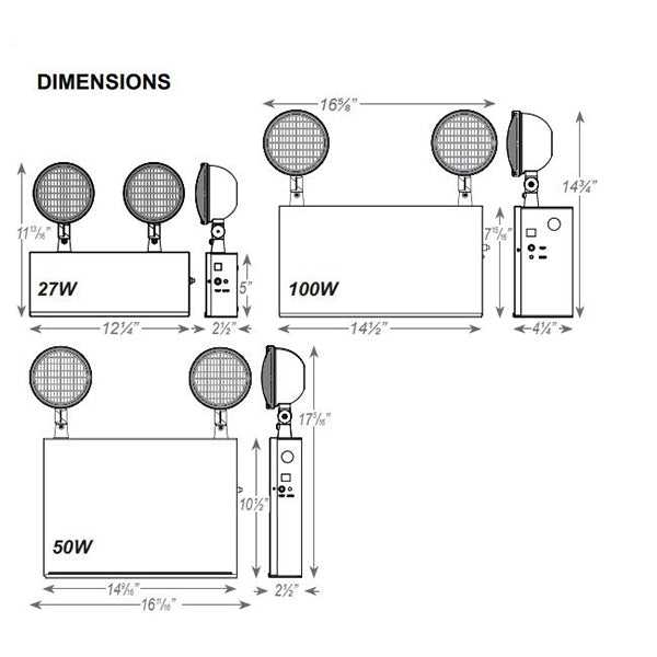 Advantage Environmental Lighting CAEM1 Chicago Approved Steel LED Emergency Unit