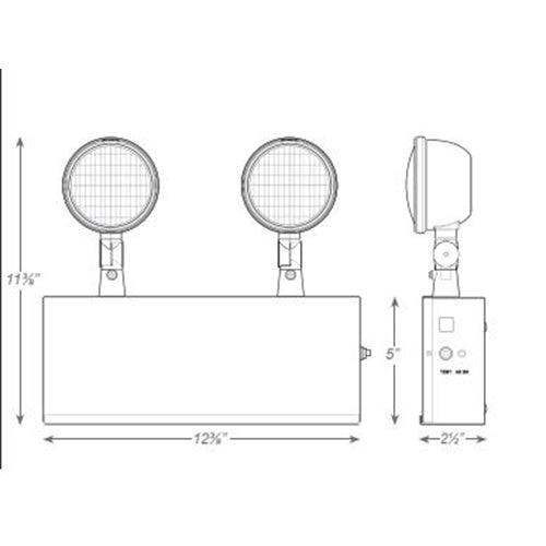 Advantage Environmental Lighting CALEM1 Chicago Approved Steel LED Emergency Unit