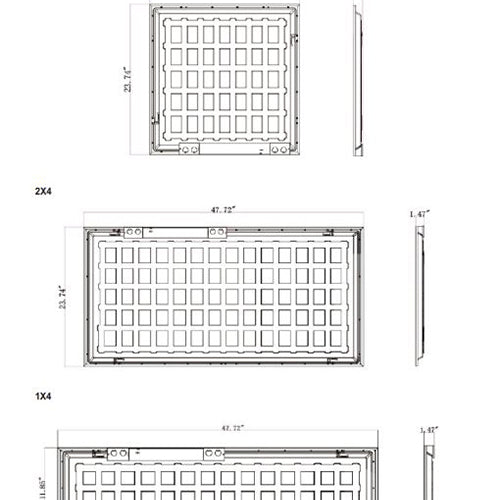 Advantage Environmental Lighting CB Series CCT/Wattage Selectable LED Flat Panel