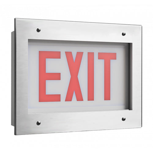 Exit Fan Clean Sign Advantage Environmental Lighting CLIR Recessed LED Clean Room Exit Sig