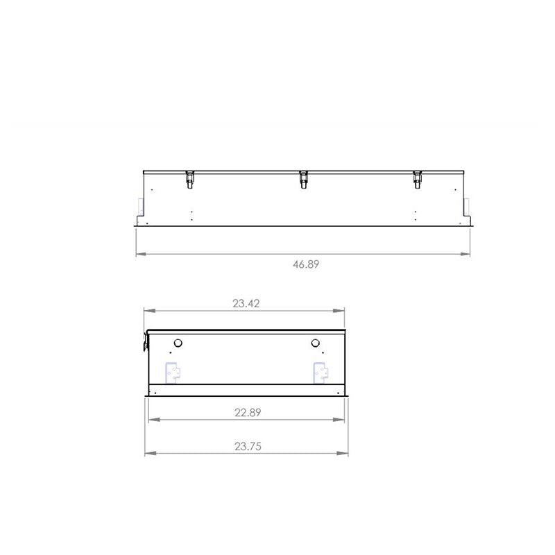 Advantage Environmental Lighting CLT Recessed Top Access LED Clean Room Luminaire
