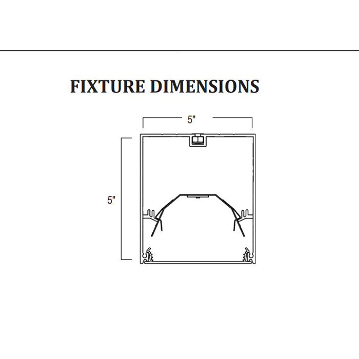 Advantage Environmental Lighting DL5RS High Performance 5" X 5" Aperture Fluorescent Steel Linear Recessed Luminaire