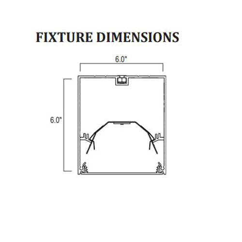 Advantage Environmental Lighting Dl6Rs High Performance 6" X 6" Aperture Fluorescent Steel Linear Recessed Luminaire