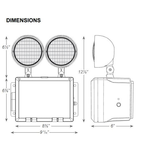 Advantage Environmental Lighting EM24BAA - BAA Compliant Wet-Location Incandescent Emergency Unit