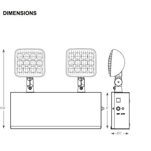 Advantage Environmental Lighting EM6 Steel Housing LED Emergency Unit