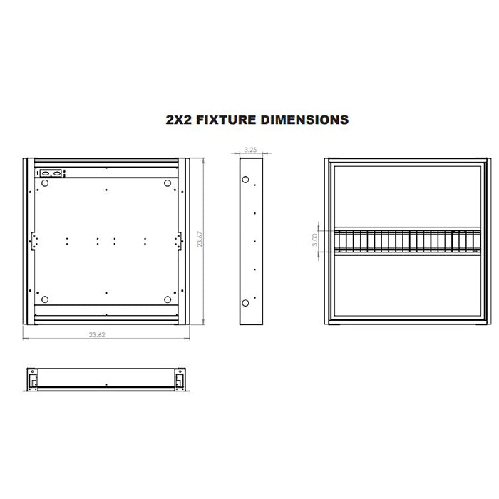 Advantage Environmental Lighting FRSL Architectural Recessed Luminaire with Aluminum Baffle