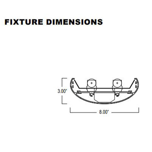 Advantage Environmental Lighting HCL High Performance Half Cylinder Linear Fluorescent Luminaire