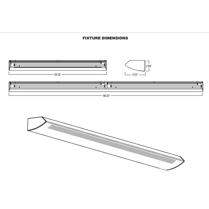 Advantage Environmental Lighting LAPW Perforated LED Wall Mount Linear
