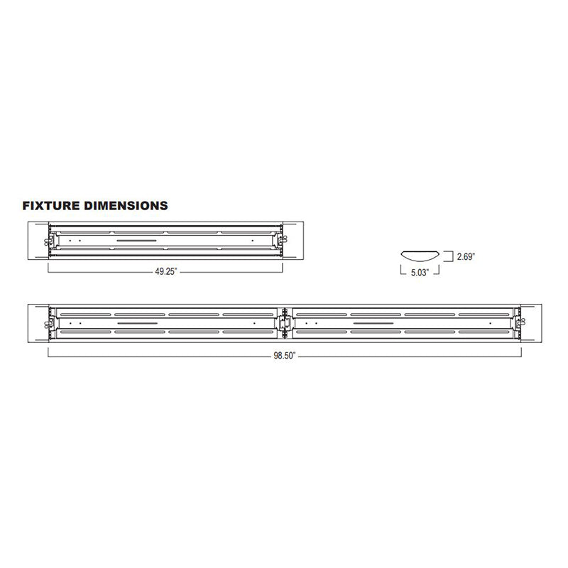 Advantage Environmental Lighting LASP Linear Slotted LED Pendant Mount