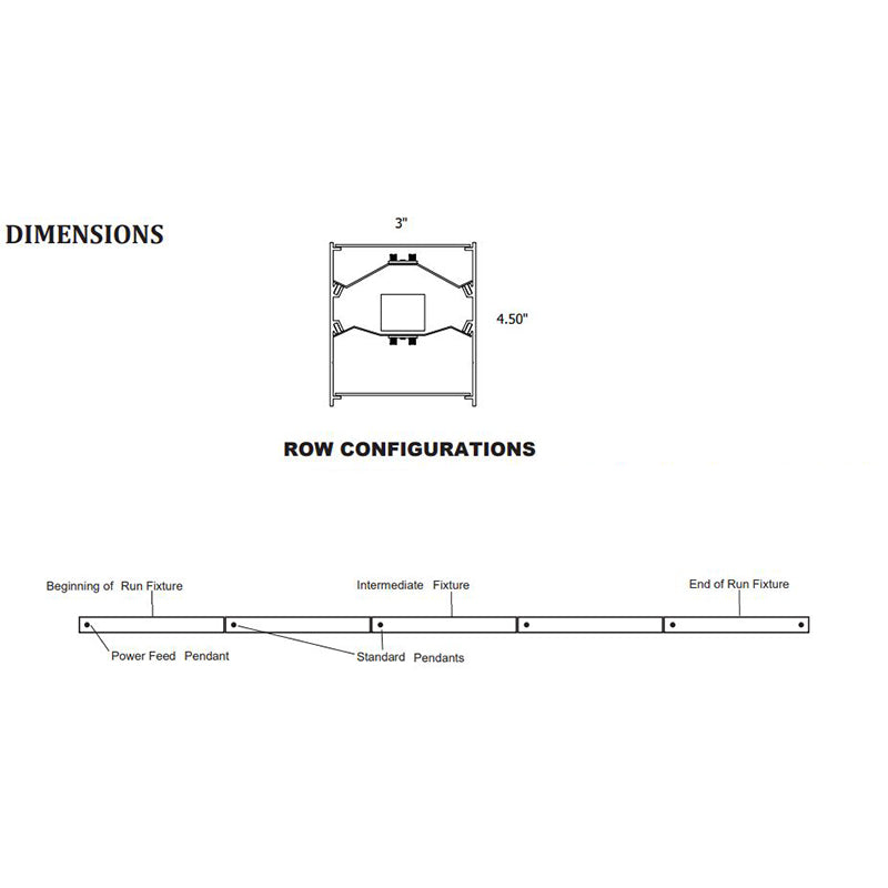 Advantage Environmental Lighting LDL3DIDS Suspended Mount Direct/Indirect Steel LED Luminaire