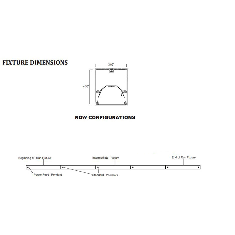 Advantage Environmental Lighting LDL3DS Suspended Direct Steel LED Luminaire