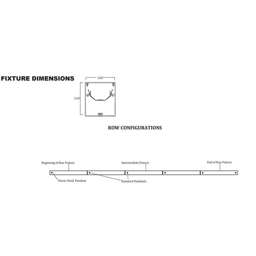 Advantage Environmental Lighting LDL3IS Suspended Mount Indirect Steel LED Luminaire