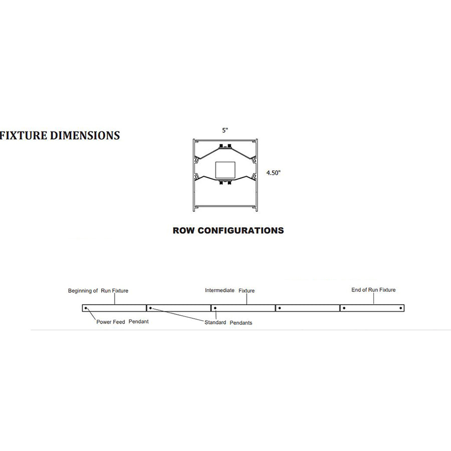 Advantage Environmental Lighting LDL5DIDS Suspended Mount Direct/Indirect Steel LED Luminaire