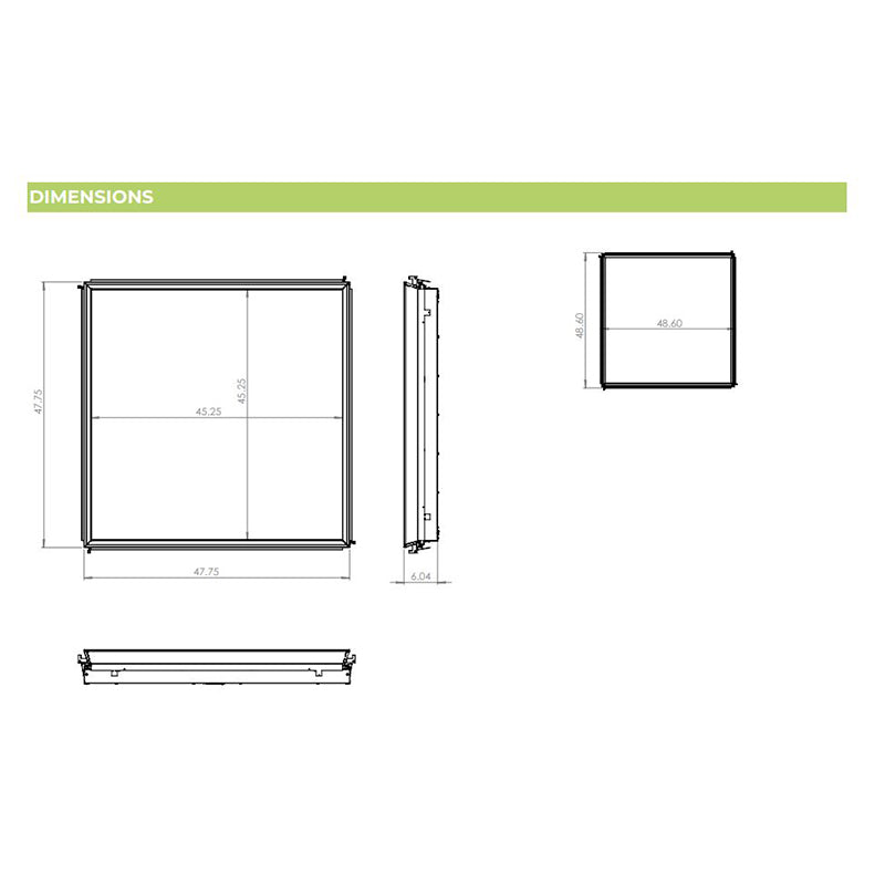 Advantage Environmental Lighting LLISB 4 X 4 LED Lay-In Skybox