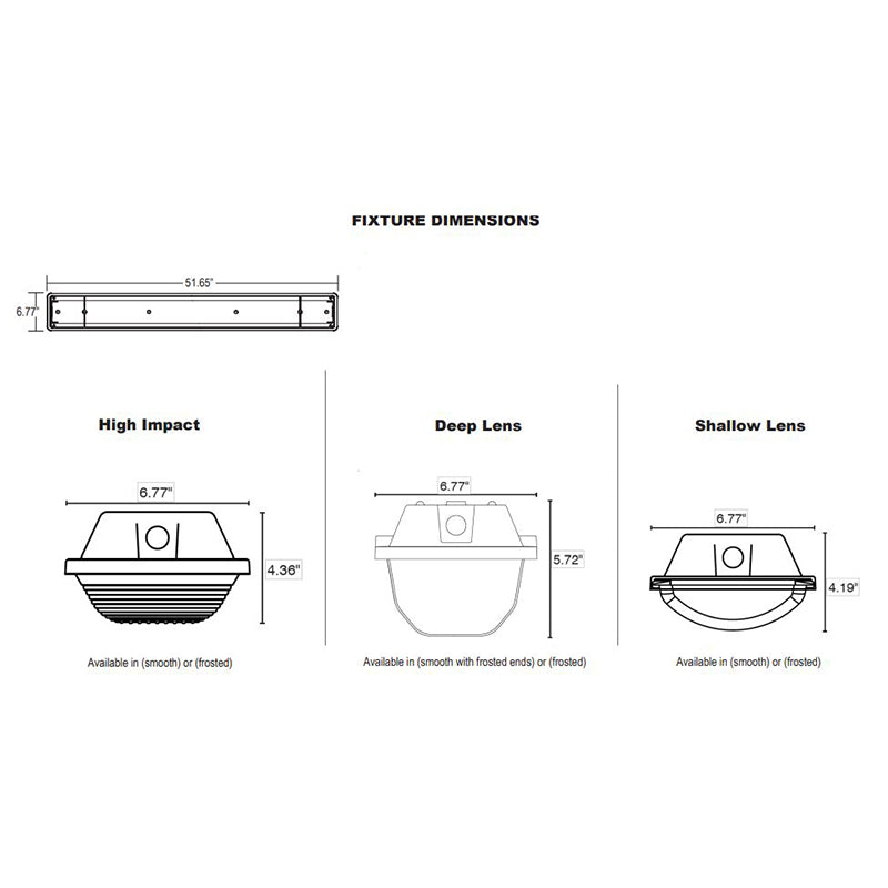 Advantage Environmental Lighting LVTP Commercial Grade Parking Garage LED Vapor Tight