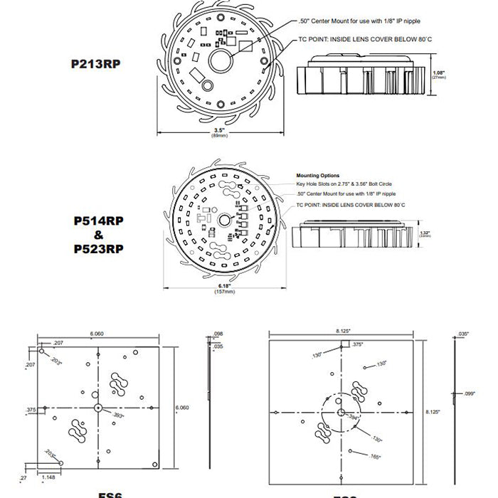 Advantage Environmental Lighting P213, P514 or P523 Circular LED Retrofit Kits/Arrays