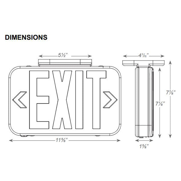 Advantage Environmental Lighting X3U Compact LED Exit Sign