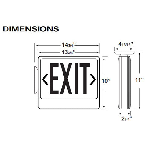 Advantage Environmental Lighting X5U-RC Remote Capable LED Exit Sign